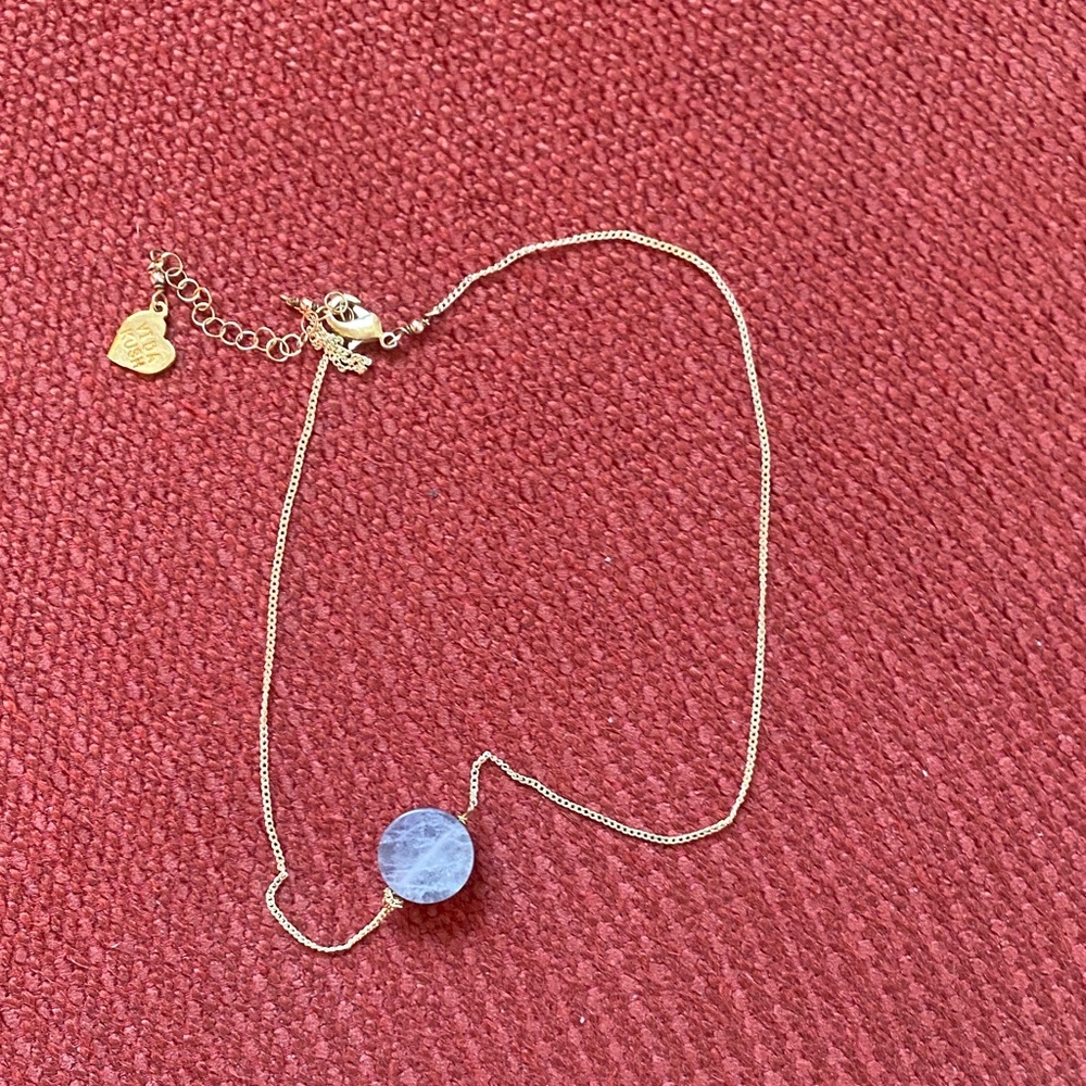 Vida Kush gemstone gold tone Pendant Necklace